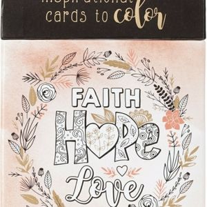 44pc Faith,Hope,Love Inspirational Coloring Cards